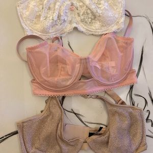 Victoria’s Secret 3 Bra Lot-34DD Unlined